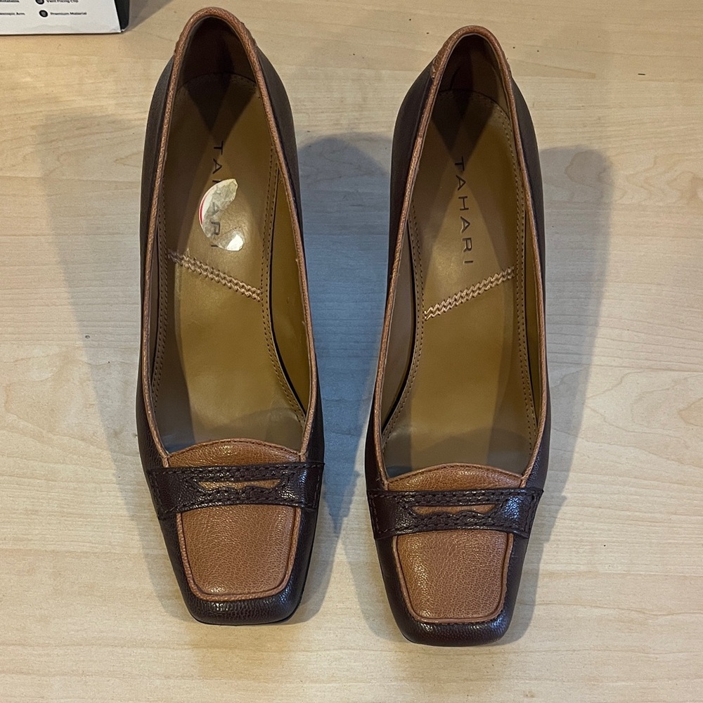Tahari Two-Tone Brown Heels